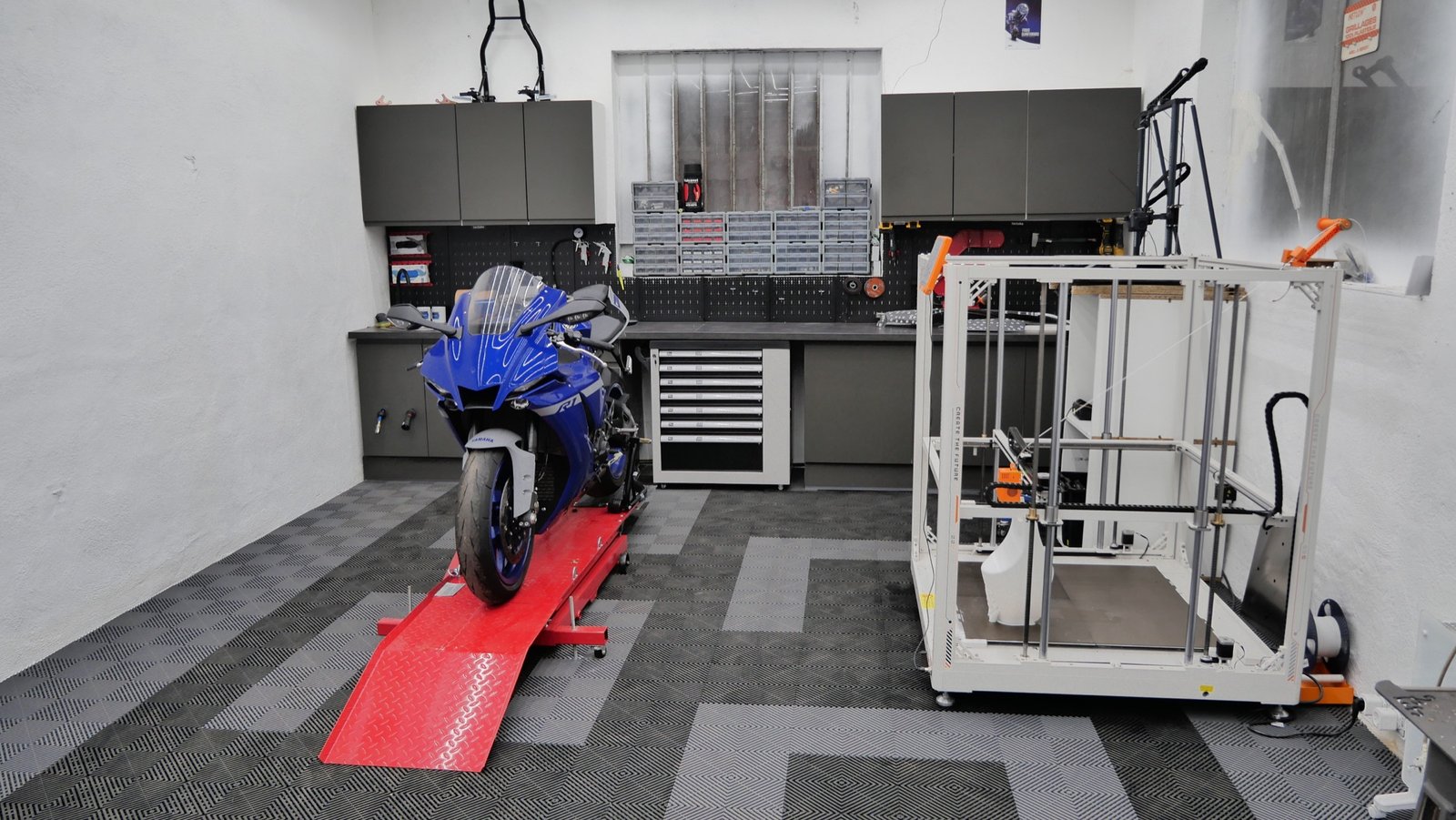 La Yamaha installée dans l'atelier AllDrive3D